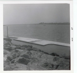 The completed dock before the ramp was installed.